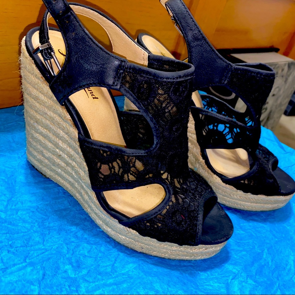 Bundle of black wedges! Size 8 & 8.5.